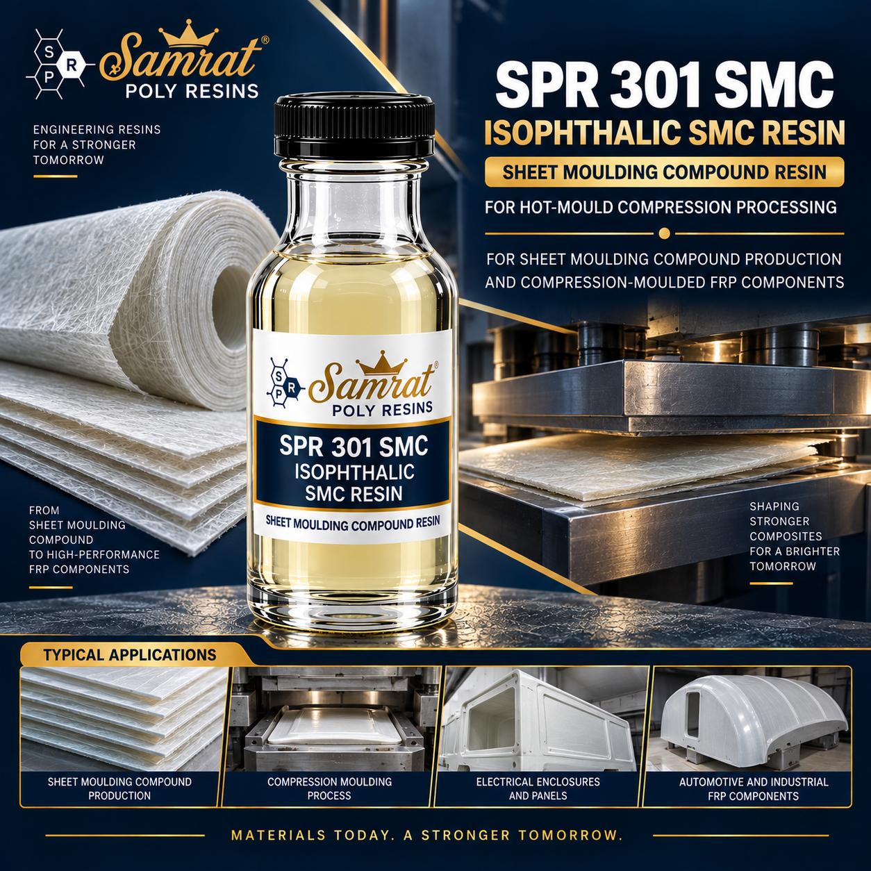 SPR 301 SMC Isophthalic SMC Resin को बोतल, सँगै sheet moulding compound र तातो press